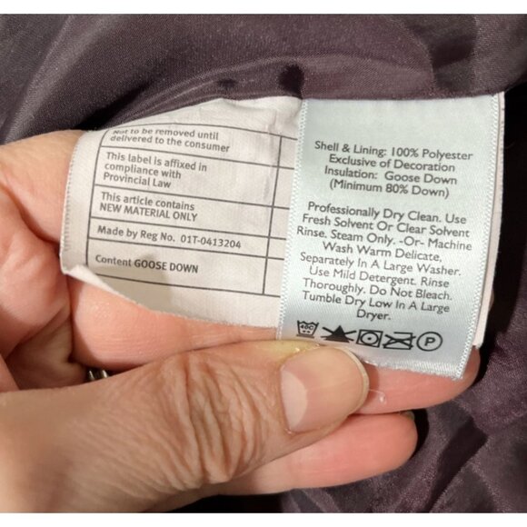 Eddie Bauer Purple Quilted Goose Down Vest Womens Size XS - Picture 7 of 11